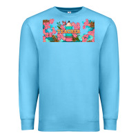 Ocean Blue teacher floral pencil libbey glass Premium Sweatshirt - BundleAndBundleShop