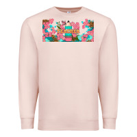 Pale Pink teacher floral pencil libbey glass Premium Sweatshirt - BundleAndBundleShop