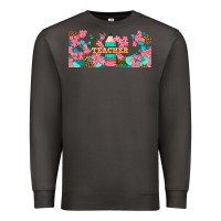 Smoke teacher floral pencil libbey glass Premium Sweatshirt - BundleAndBundleShop