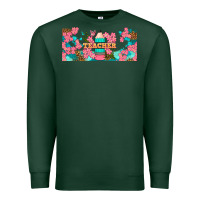 Sports Green teacher floral pencil libbey glass Premium Sweatshirt - BundleAndBundleShop