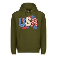 Army Green usa Premium Hoodie - MaliasSmallBusiness