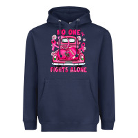 Navy breast cancer no one fights alone truck football Heavyweight Hoodie - JahusDesignShop
