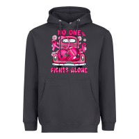 Smoke breast cancer no one fights alone truck football Heavyweight Hoodie - JahusDesignShop