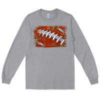 Heather Grey American football background Long Sleeve Tee - texasbilliewilder