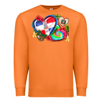 Carrot western leopard  dominican republic  hearts Premium Sweatshirt - AdoDesignShop