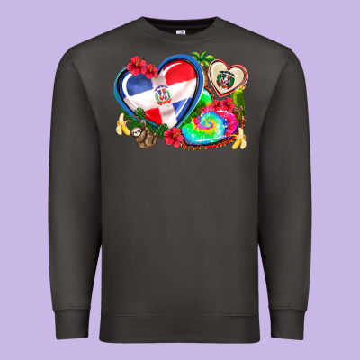 Western Leopard  Dominican Republic  Hearts Premium Sweatshirt Designed By Adodesignshop