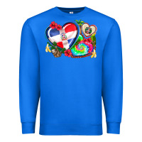 True Royal western leopard  dominican republic  hearts Premium Sweatshirt - AdoDesignShop