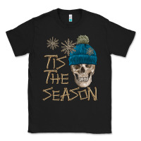 Black skull tis the season winter Classic Tee - FaDigitalArtStudio