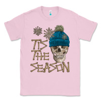Bubblegum Pink skull tis the season winter Classic Tee - FaDigitalArtStudio