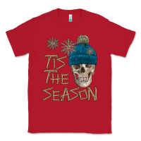Red skull tis the season winter Classic Tee - FaDigitalArtStudio