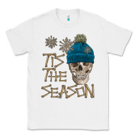 White skull tis the season winter Classic Tee - FaDigitalArtStudio