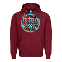 Burgundy race day Zipper Hoodie - Zillion Design Studio