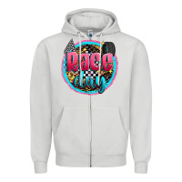 Dove Grey race day Zipper Hoodie - Zillion Design Studio