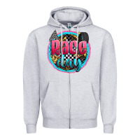 Heather Grey race day Zipper Hoodie - Zillion Design Studio