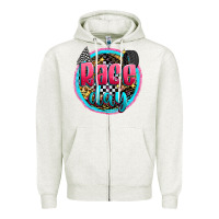 Oatmeal Heather race day Zipper Hoodie - Zillion Design Studio