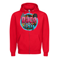 Red race day Zipper Hoodie - Zillion Design Studio