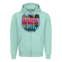 Seafoam race day Zipper Hoodie - Zillion Design Studio