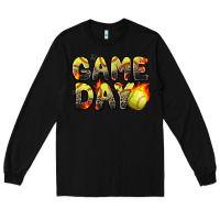 Black game day softball leopard Long Sleeve Tee - Zillion Design Studio