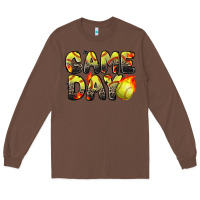 Chestnut game day softball leopard Long Sleeve Tee - Zillion Design Studio