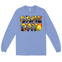 Colony Blue game day softball leopard Long Sleeve Tee - Zillion Design Studio