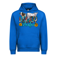 Cobalt western howdy heifer Urban Hoodie - NancyCooperArtShop