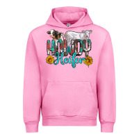 Fuchsia Pink western howdy heifer Urban Hoodie - NancyCooperArtShop