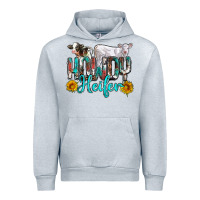 Heather Grey western howdy heifer Urban Hoodie - NancyCooperArtShop