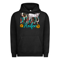 Pigment Black western howdy heifer Urban Hoodie - NancyCooperArtShop
