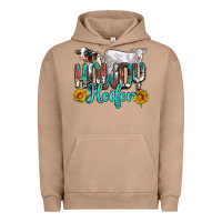 Pigment Burro western howdy heifer Urban Hoodie - NancyCooperArtShop