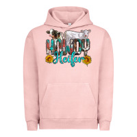 Pigment Salmon western howdy heifer Urban Hoodie - NancyCooperArtShop