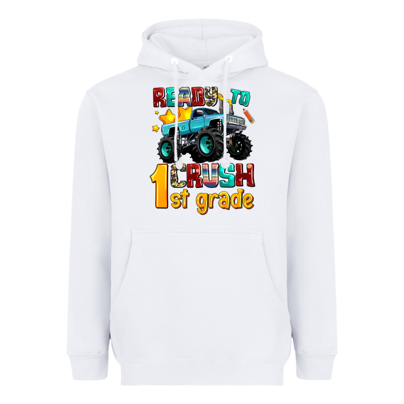 Ready To School Crush 1st Grade Heavyweight Hoodie by AdoDesignShop | Teevron