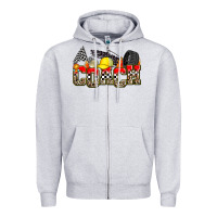 Heather Grey race coach Zipper Hoodie - Zillion Design Studio