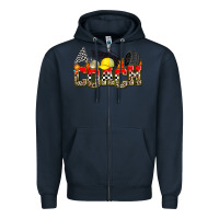 Navy race coach Zipper Hoodie - Zillion Design Studio