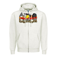 Oatmeal Heather race coach Zipper Hoodie - Zillion Design Studio