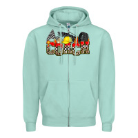 Seafoam race coach Zipper Hoodie - Zillion Design Studio