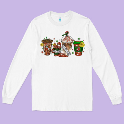 Long Sleeve Tee american football coffee cups