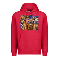 Cardinal 4th of July Highland Cattle Premium Hoodie - RanaPortraitStore