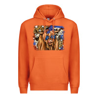 Carrot 4th of July Highland Cattle Premium Hoodie - RanaPortraitStore