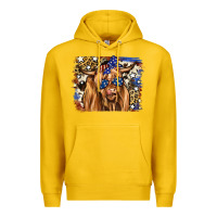 Lemon 4th of July Highland Cattle Premium Hoodie - RanaPortraitStore
