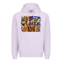 Lilac 4th of July Highland Cattle Premium Hoodie - RanaPortraitStore