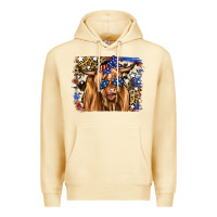 Pina Colada 4th of July Highland Cattle Premium Hoodie - RanaPortraitStore