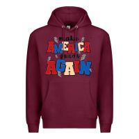 Burgundy make america great again Premium Hoodie - MaliasSmallBusiness