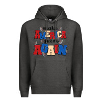 Charcoal Heather make america great again Premium Hoodie - MaliasSmallBusiness