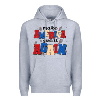 Heather Grey make america great again Premium Hoodie - MaliasSmallBusiness