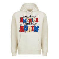 Oatmeal Heather make america great again Premium Hoodie - MaliasSmallBusiness