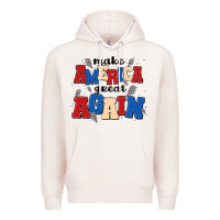 Pale Pink make america great again Premium Hoodie - MaliasSmallBusiness