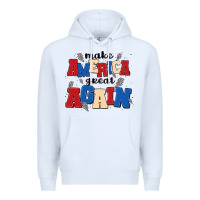White make america great again Premium Hoodie - MaliasSmallBusiness
