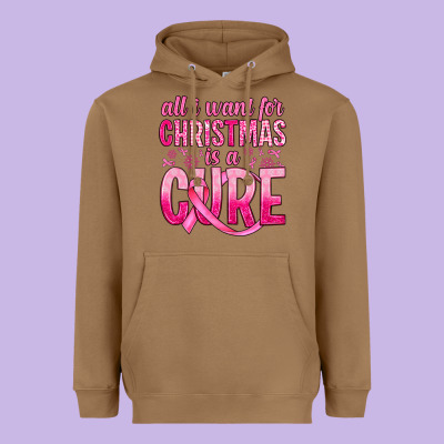 All I Want For Christmas Is A Cure Heavyweight Hoodie Designed By Jahusdesignshop