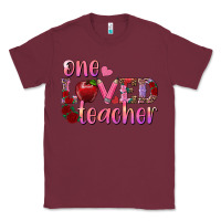 Burgundy one loved teacher Classic Tee - RanaPortraitStore