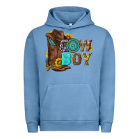 Pigment Pebble Blue western cowboy Urban Hoodie - NancyCooperArtShop